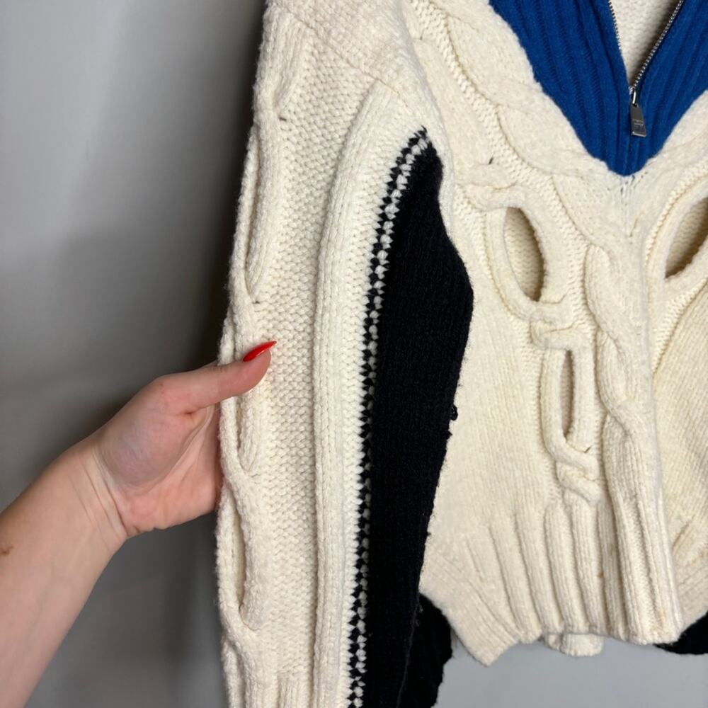 Zadig & Voltaire Cutout Wool Blend Oversized Knit Sweater - Picture 6 of 11
